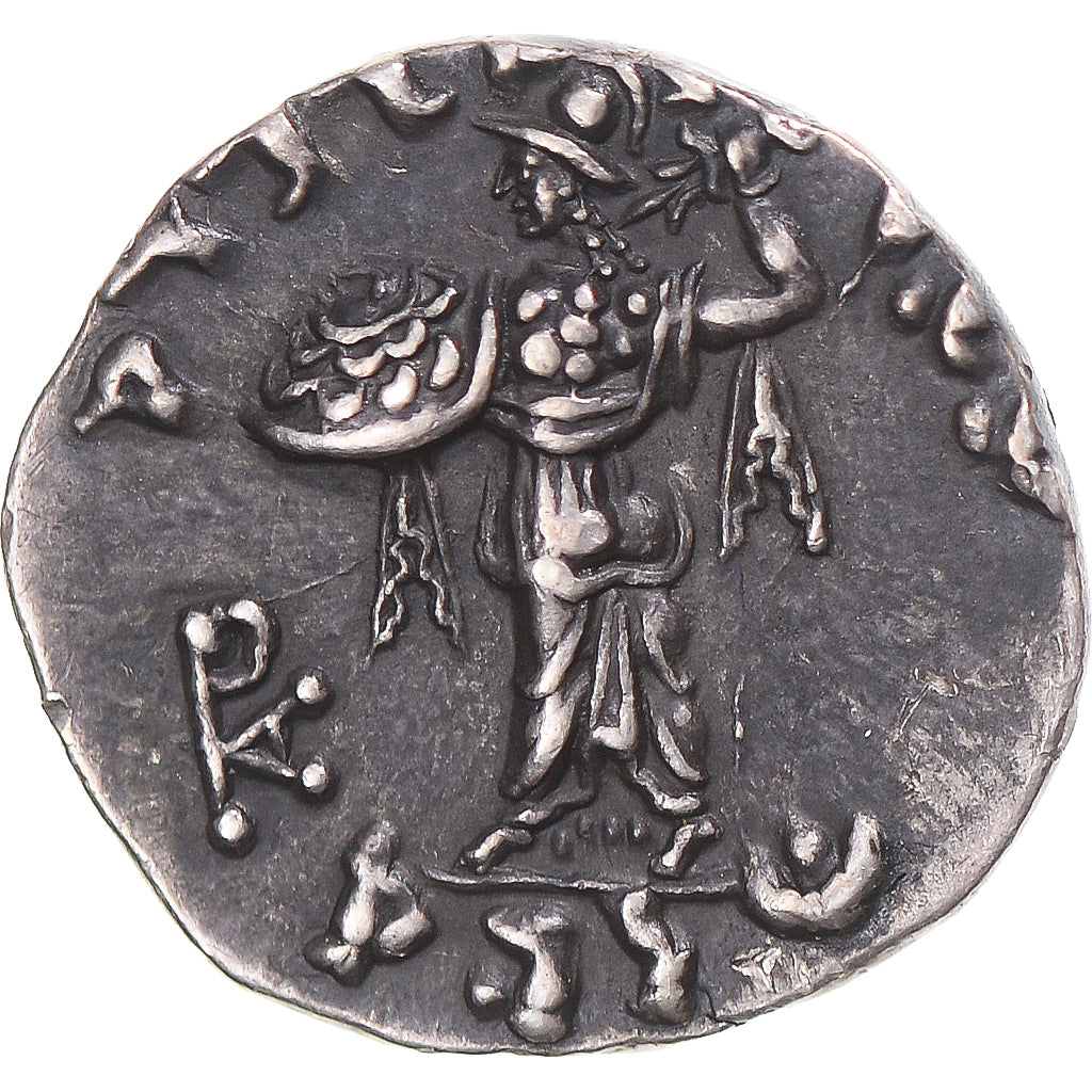Coin, Baktrian Kingdom, Menander I Soter, Drachm, 160-155 BC, AU(55-58), Silver