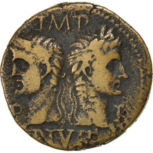 Augustus, Dupondius, Nîmes, VF(30-35), Bronze, RIC #160, 12.44