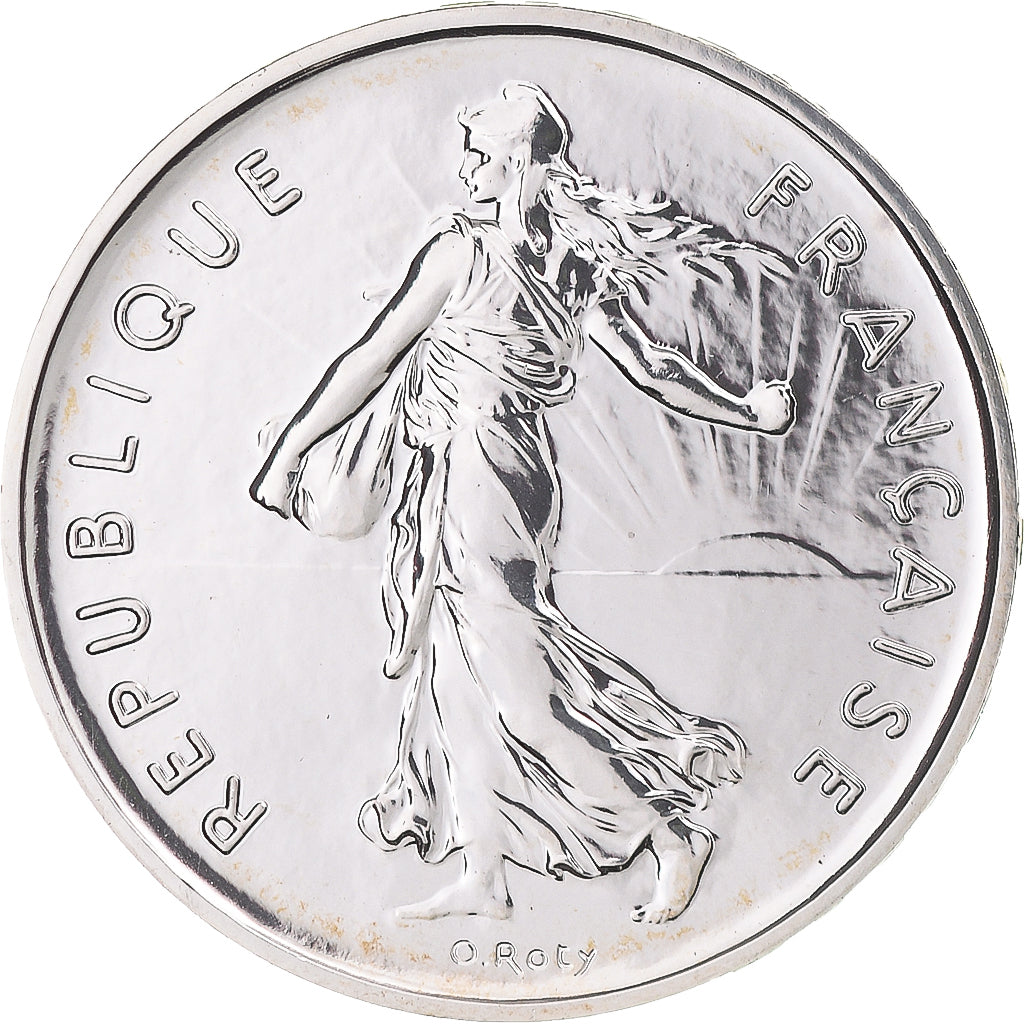 Coin, France, Semeuse, 5 Francs, 2001, Paris, BU, tranche relief, MS(65-70)