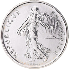 Coin, France, Semeuse, 5 Francs, 2001, Paris, BU, tranche relief, MS(65-70)