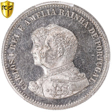 Monnaie, Portugal, Carlos I, 200 Reis, 1898, Lisbonne, PCGS, MS64+, SPL+