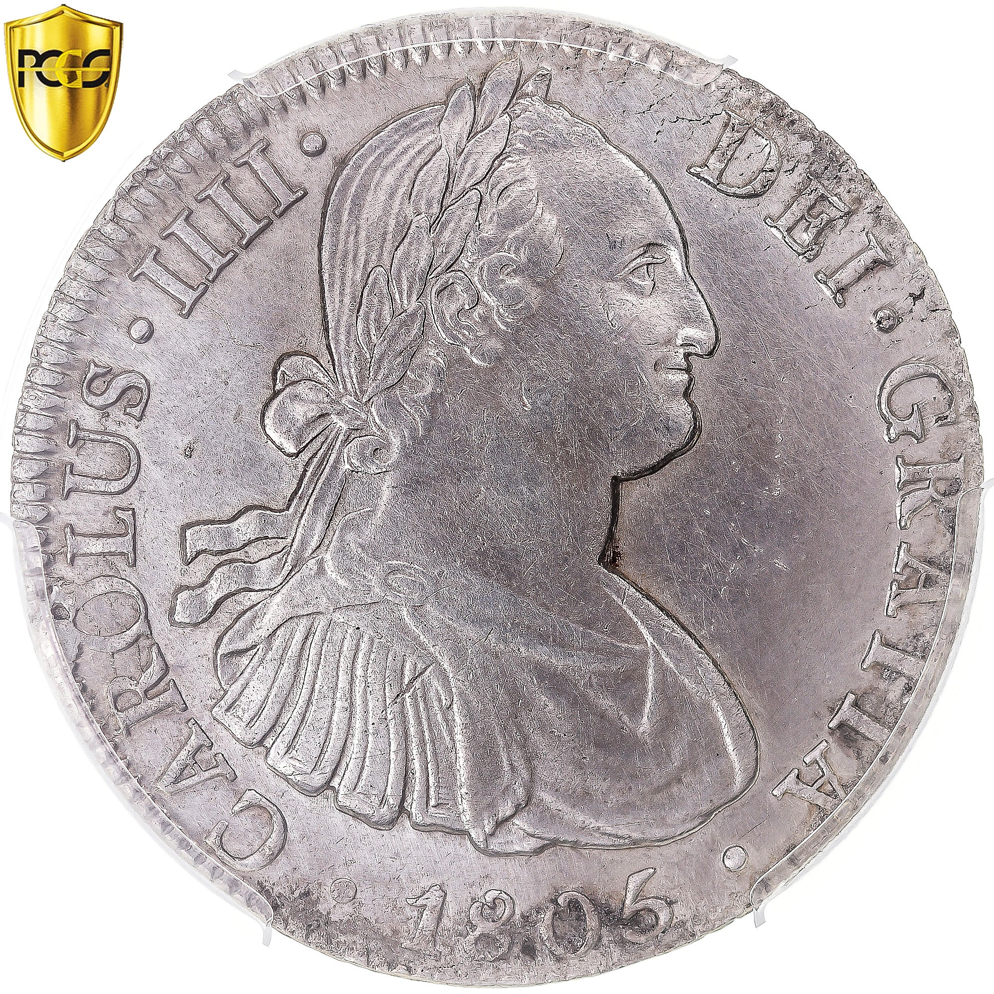 Moneda, México, Charles IV, 8 Reales, 1805, Mexico City, PCGS, Cleaned Au