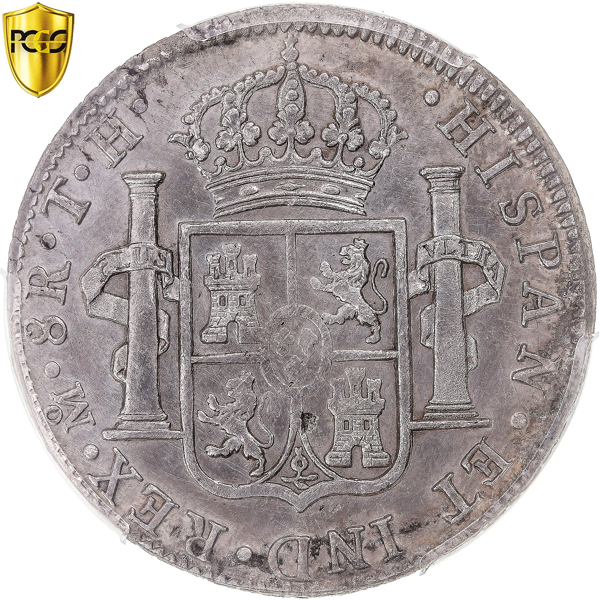 Moneda, México, Charles IV, 8 Reales, 1805, Mexico City, PCGS, Cleaned Au
