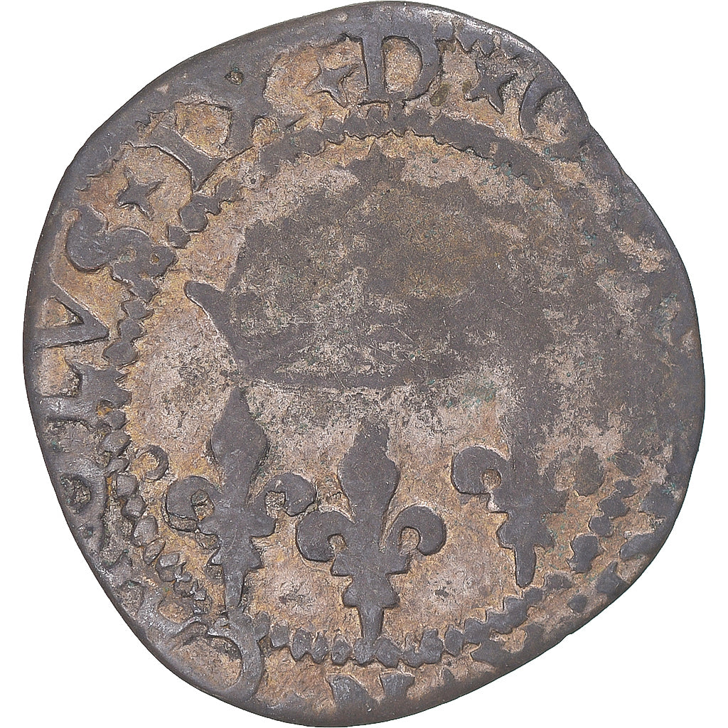 Monnaie, France, Charles IX, Double Sol Parisis, 1575, Montpellier, TB, Argent