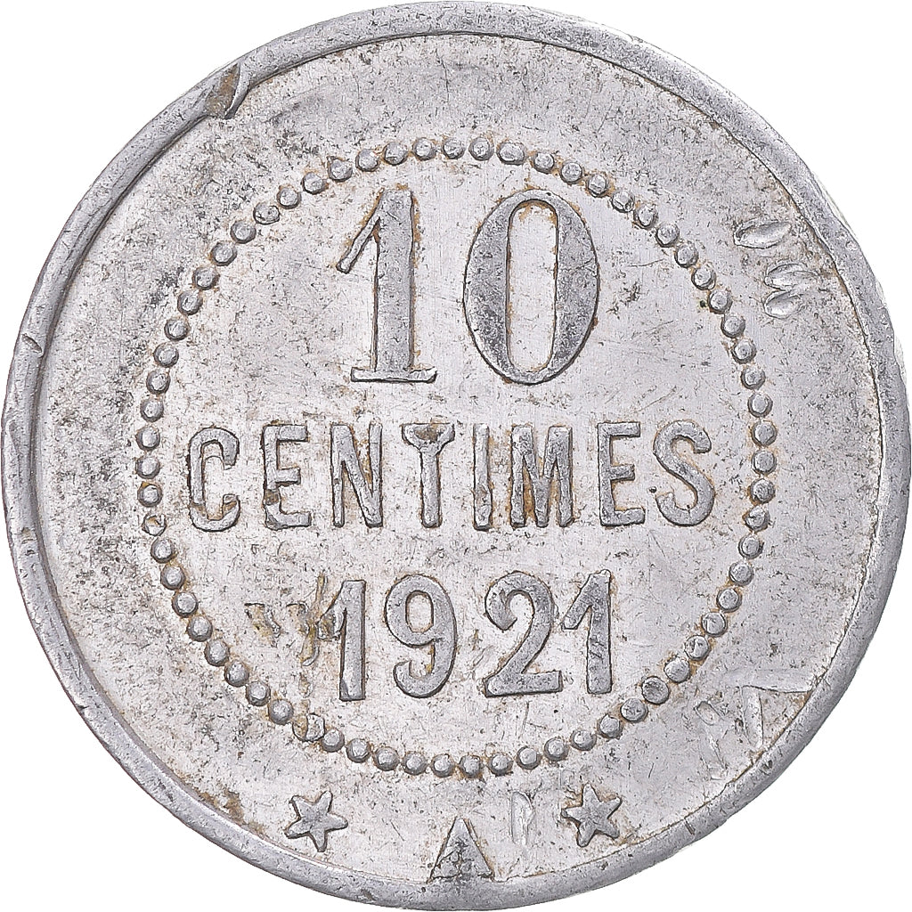 Monnaie, France, Cave coopérative Olonzag, 10 Centimes, 1921, TB+, Aluminium