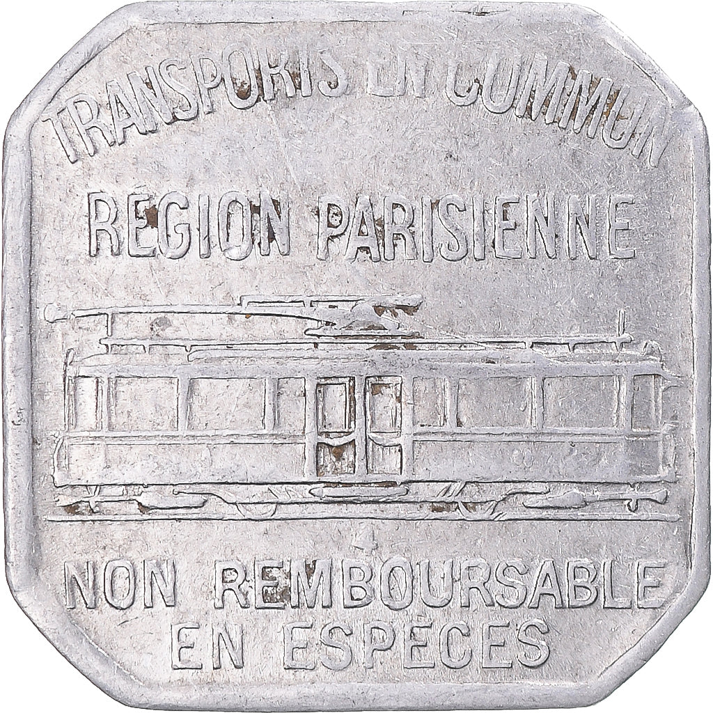 Monnaie, France, Transport en commun, région parisienne, 25 Centimes, 1921