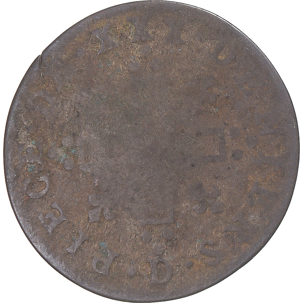 Coin, France, Louis XIV, XXX Deniers aux 2 L couronnés, 1710, Lyon, F(12-15)