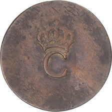 Coin, FRENCH COLONIES, Louis XVI, Sol tampé, EF(40-45), Copper, Lecompte:278a