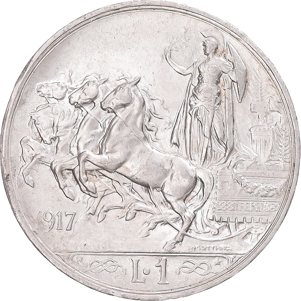 Monnaie, Italie, Vittorio Emanuele III, Lira, 1917, Rome, SPL, Argent, KM:57