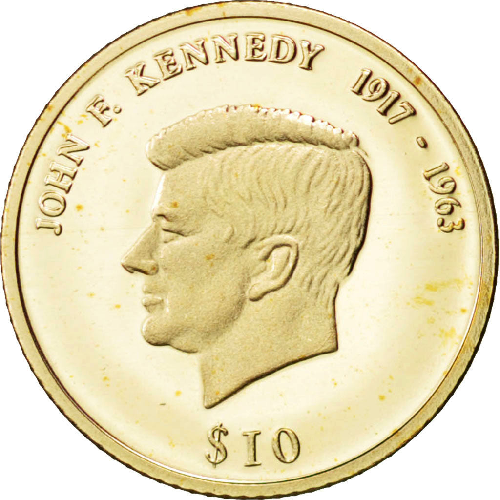 LIBERIA, 10 Dollars, 2000, KM #843, MS(65-70), Gold, 11, 0.50