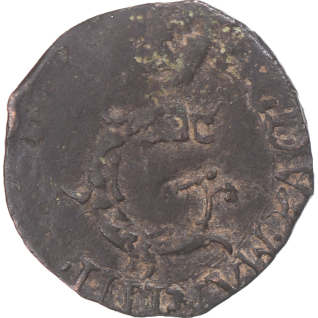 Monnaie, Italie, Guillaume de Mantoue, 1/4 Grosso, 1577, Casale, TB+, Billon