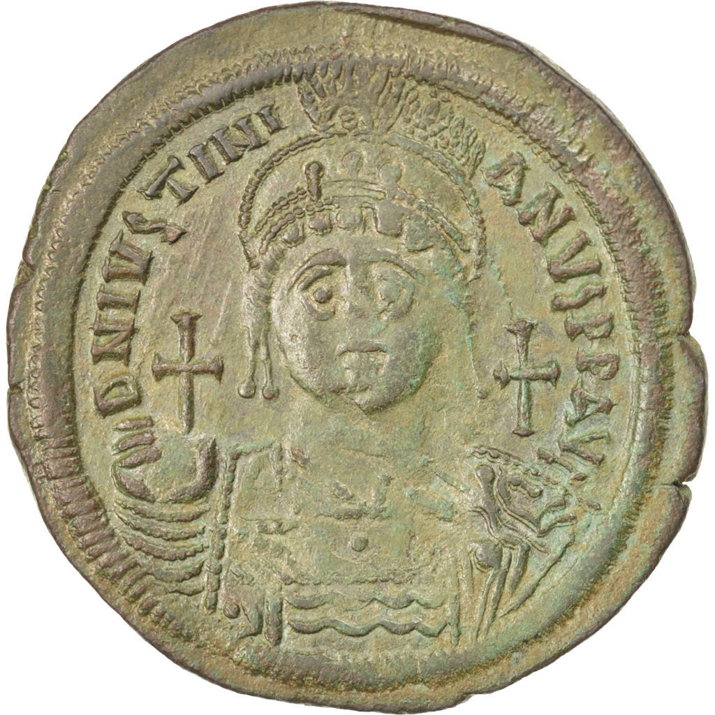 Justinien Ier, Follis, An 15, Constantinople, 1ère officine, Sear 163