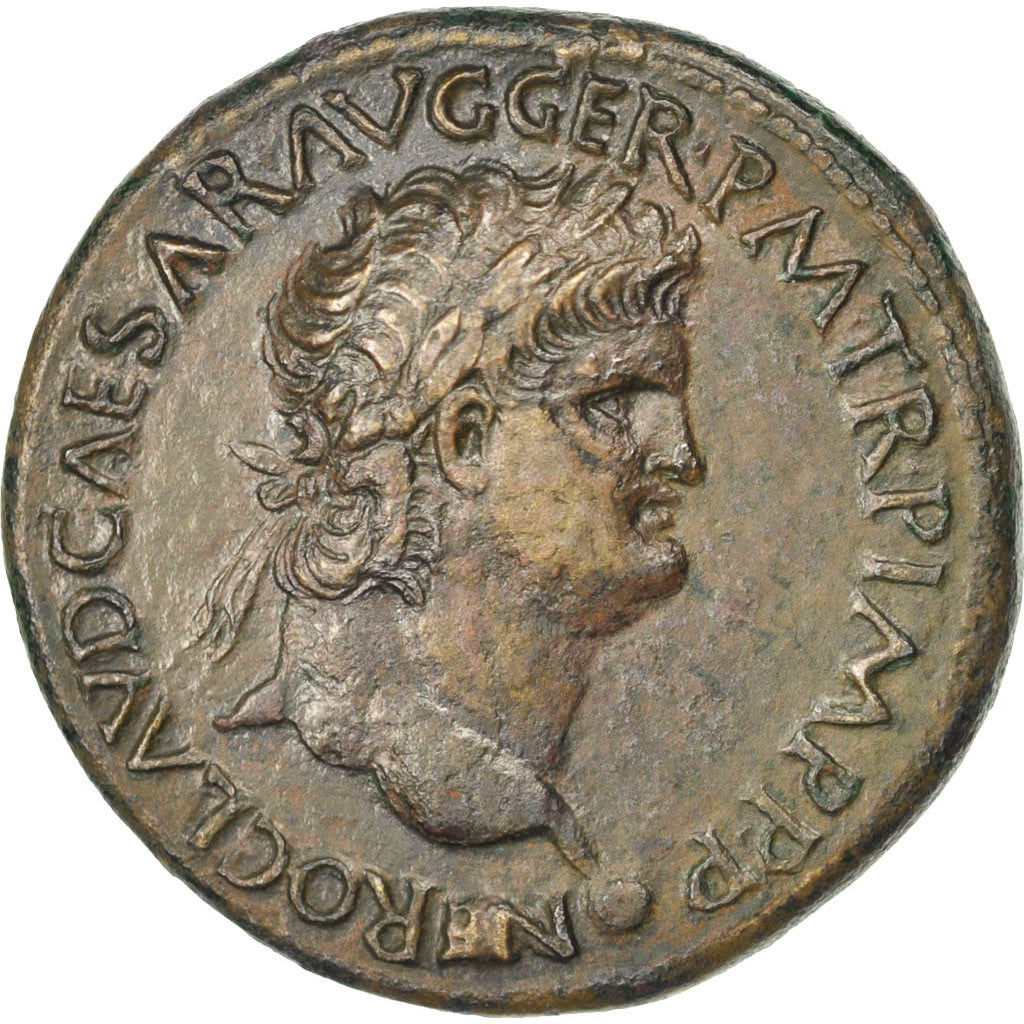 Moneta, Nero, Sesterzio, 65, Lyons, SPL-, Bronzo, RIC:436