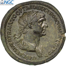 Monnaie, Trajan, Dupondius, Roma, Gradée, NGC, Ch XF, Strike 5/5, Surface 3/5