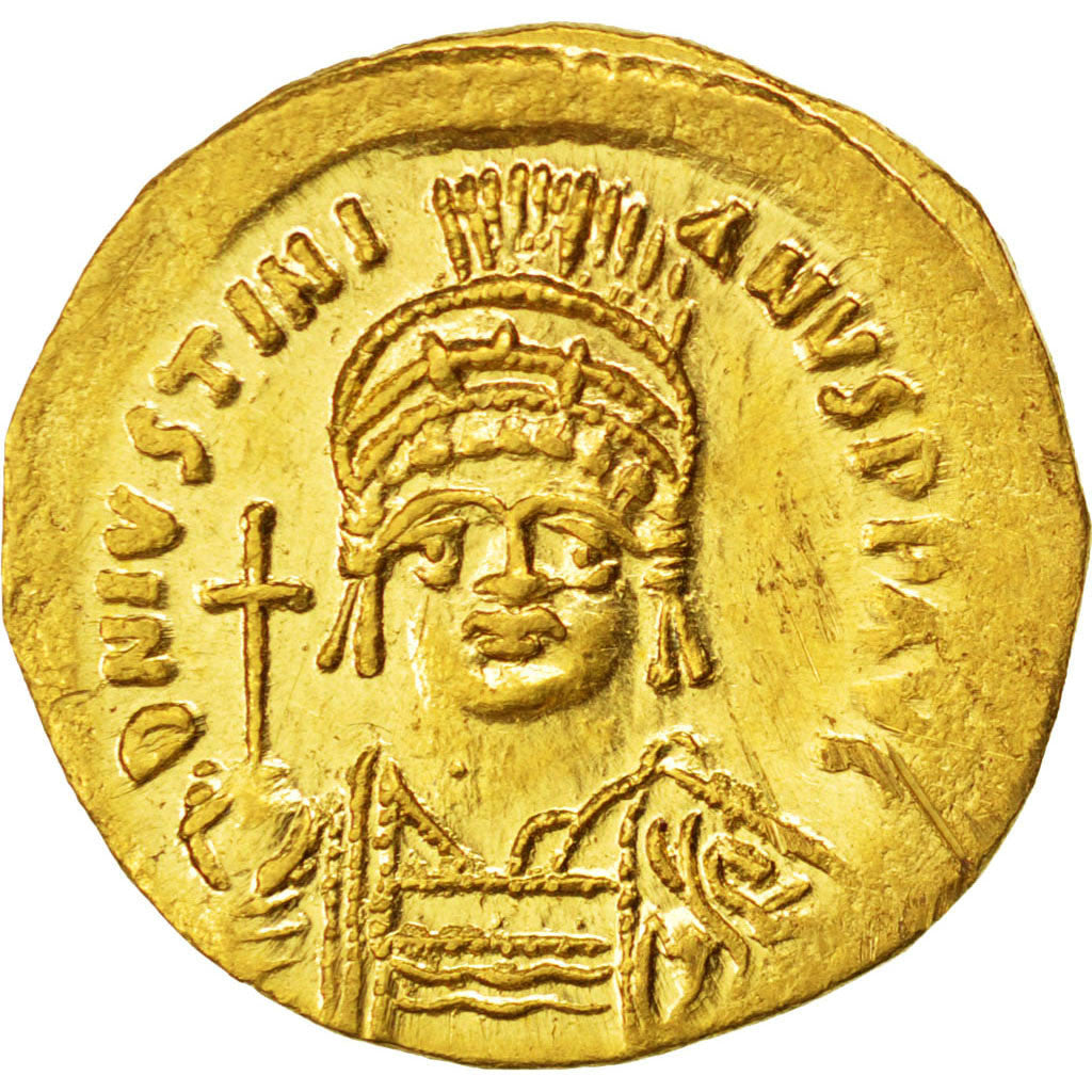 Justinian I 527-565, Solidus, Constantinople, AU(55-58), Gold, Sear #140, 4.46