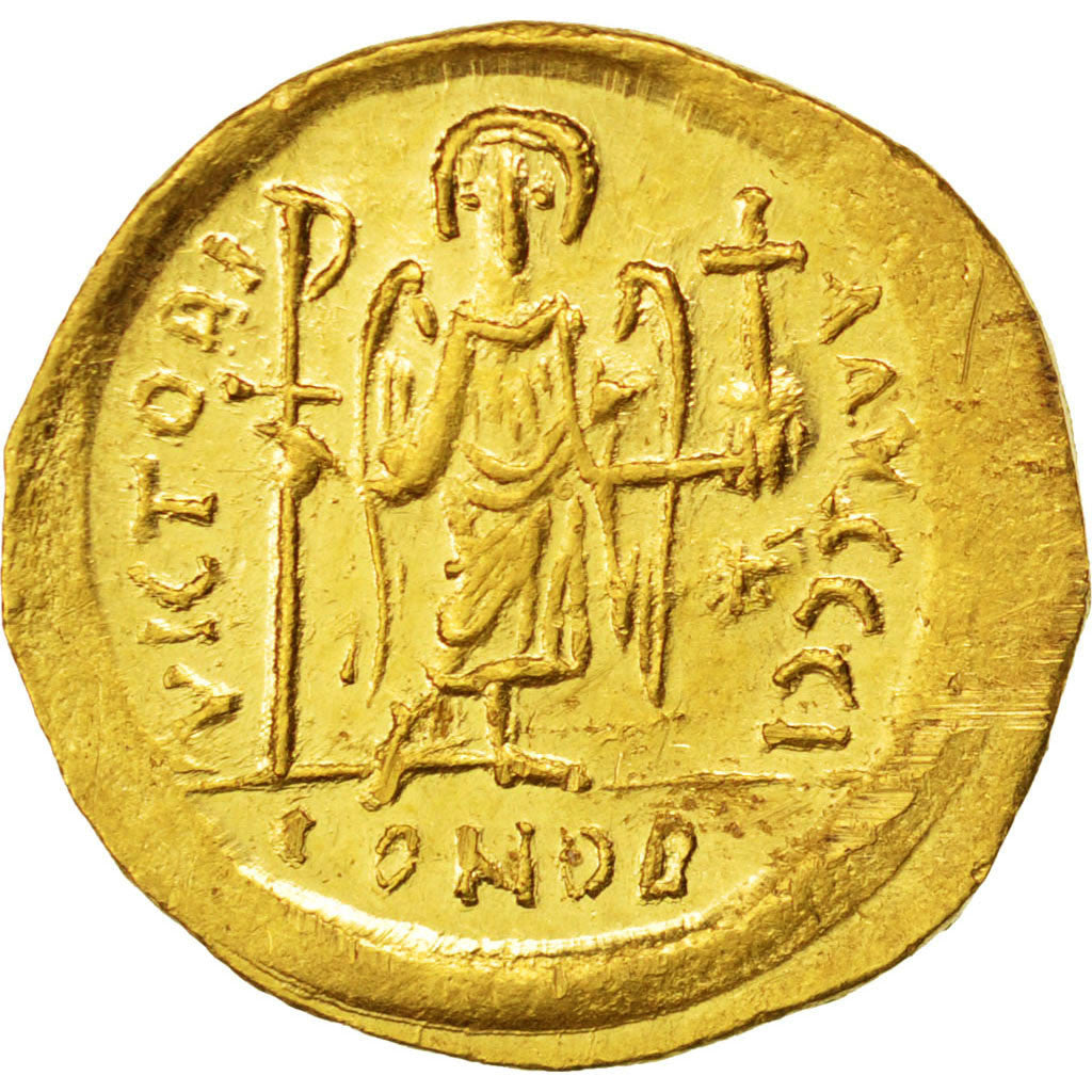 Justinian I 527-565, Solidus, Constantinople, AU(55-58), Gold, Sear #140, 4.46
