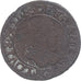 Moeda, França, Louis XIII, Double Tournois, 1614, Bordeaux, F(12-15), Cobre