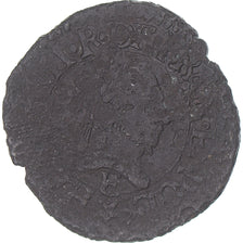 Moneta, Francja, Henri III, Denier Tournois, 1585, Paris, F(12-15), Miedź