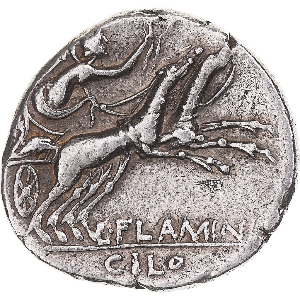 Coin, Flaminia, Denarius, 109-108 BC, Rome, EF(40-45), Silver, Sear:179