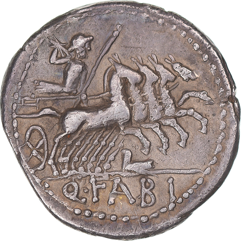 Fabia, Denarius, 124 BC, Rome, Silver, EF(40-45), Sear:148, Crawford:273/1