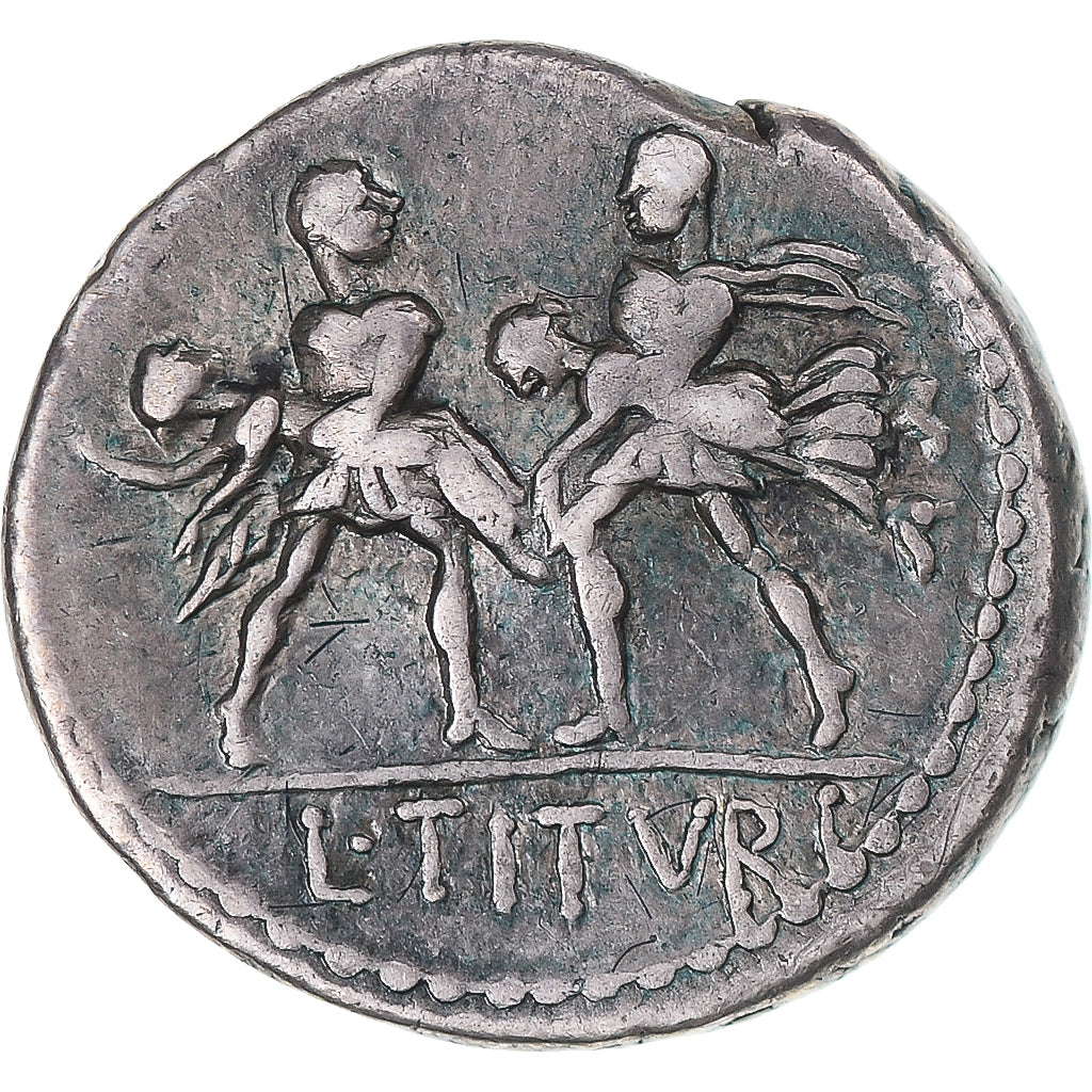 Coin, Tituria, Denarius, 89 BC, Rome, EF(40-45), Silver, Sear:249