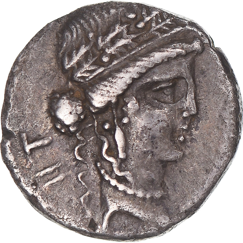 Moeda, Julius Caesar, Denarius, 48 BC, Military mint, EF(40-45), Prata