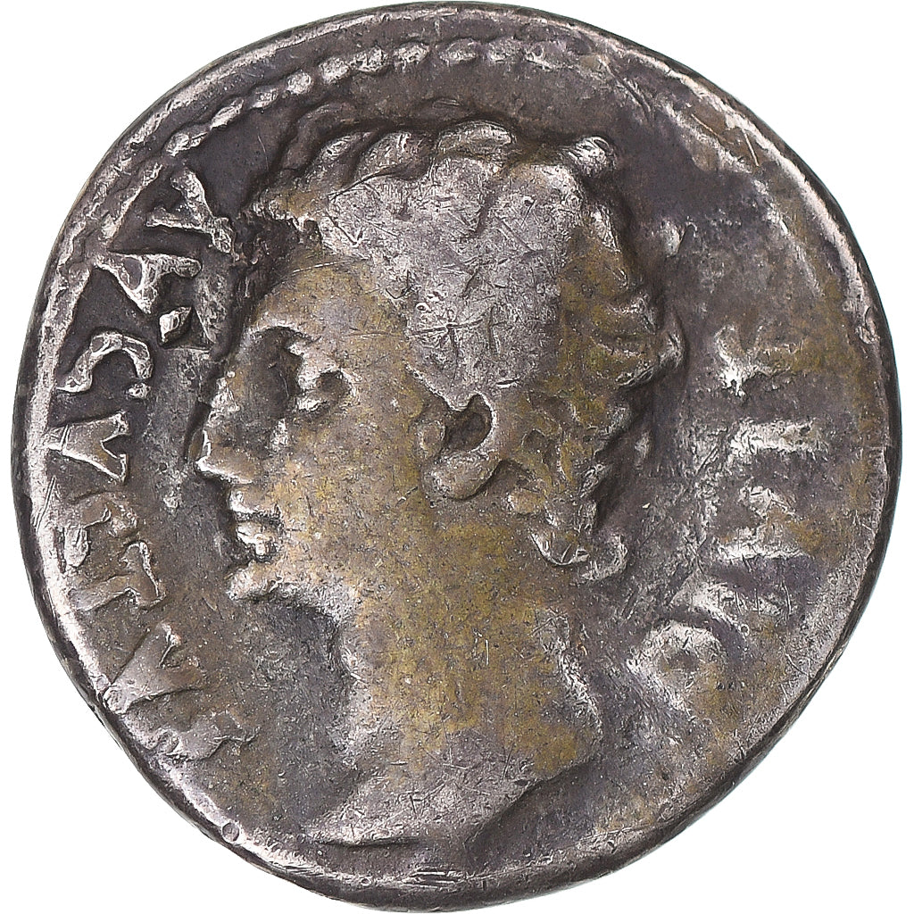 Coin, Augustus, Denarius, 15 BC, Lugdunum, VF(20-25), Silver, RIC:167a