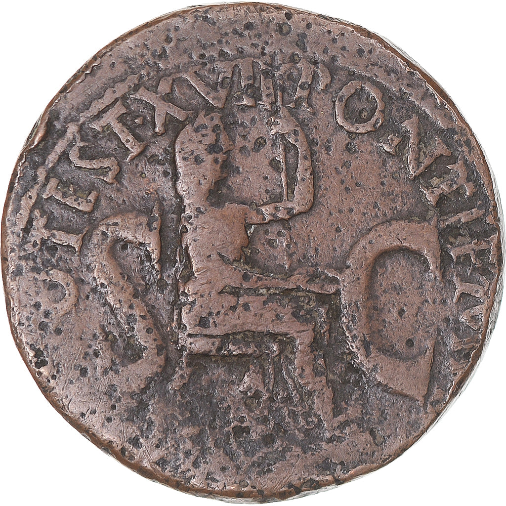 Moneta, Tiberius, As, 15-16, Rome, MB, Bronzo, RIC:34