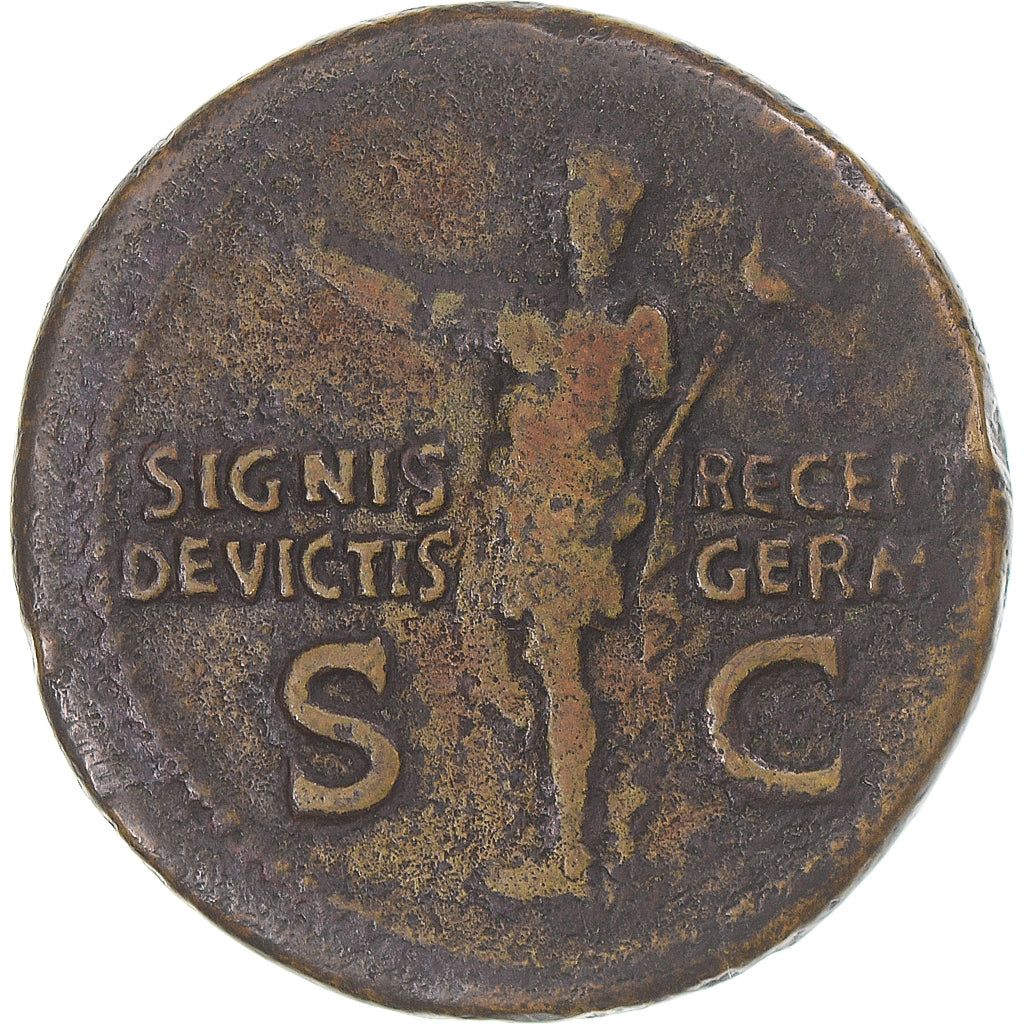 Coin, Germanicus, Dupondius, 37-41, Rome, VF(30-35), Bronze, RIC:57