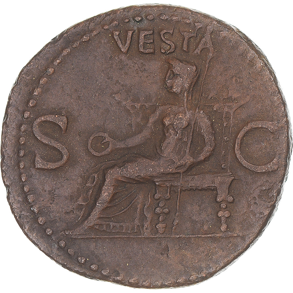 Coin, Caligula, As, 37-38, Rome, AU(50-53), Bronze, RIC:38