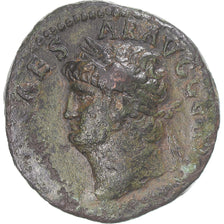 Moneta, Nero, As, 66, Rome, MB+, Bronzo, RIC:348
