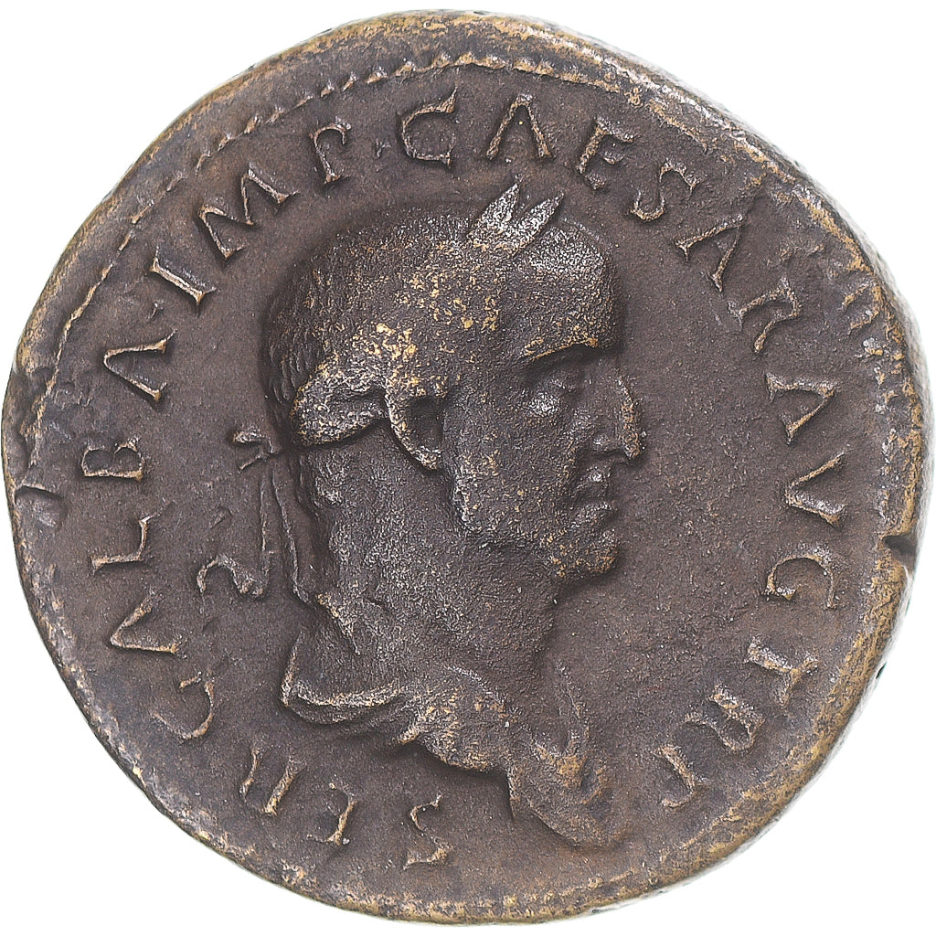 Coin, Galba, Dupondius, 68, Rome, EF(40-45), Bronze, RIC:415