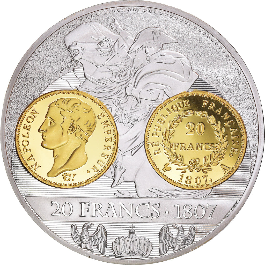 Frankreich, Medaille, Napoleon I, Histoire de la monnaie Française, 20 Francs