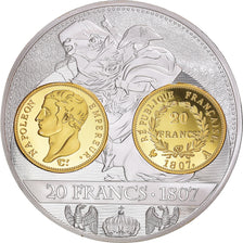 Frankreich, Medaille, Napoleon I, Histoire de la monnaie Française, 20 Francs