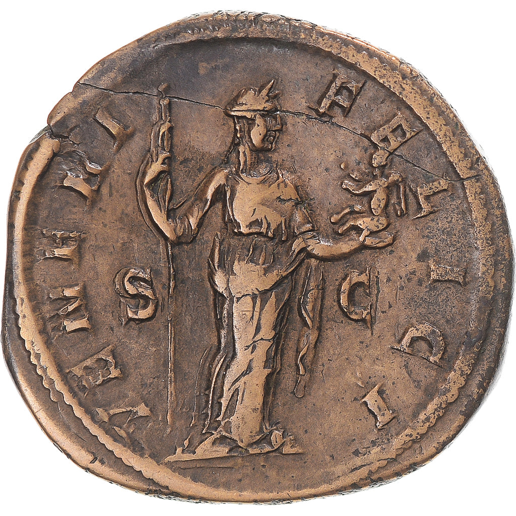 Coin, Julia Mamaea, Sestertius, 224, Rome, EF(40-45), Bronze, RIC:694