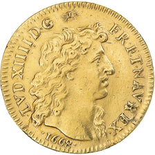 Moeda, França, Louis XIV, Louis d'or au buste juvénile, 1668, Paris