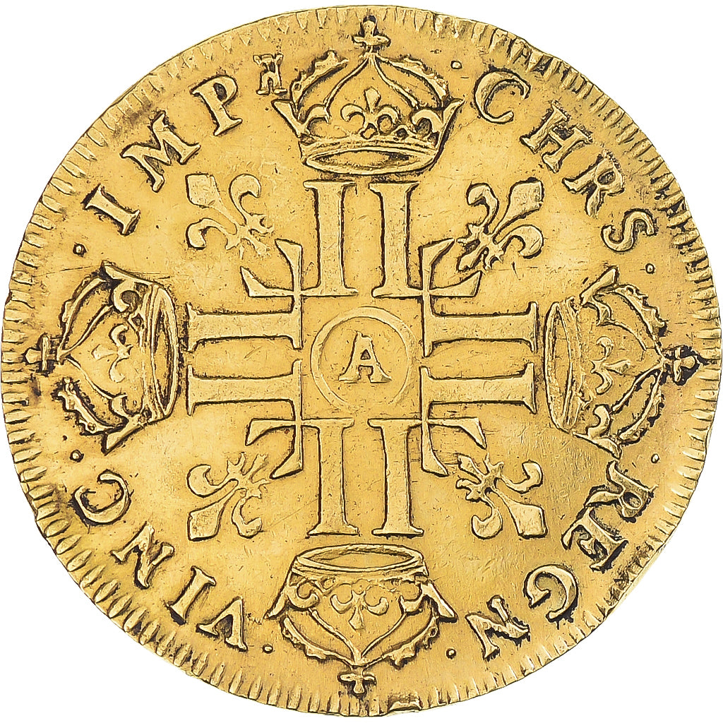 Moeda, França, Louis XIV, Louis d'or au buste juvénile, 1668, Paris