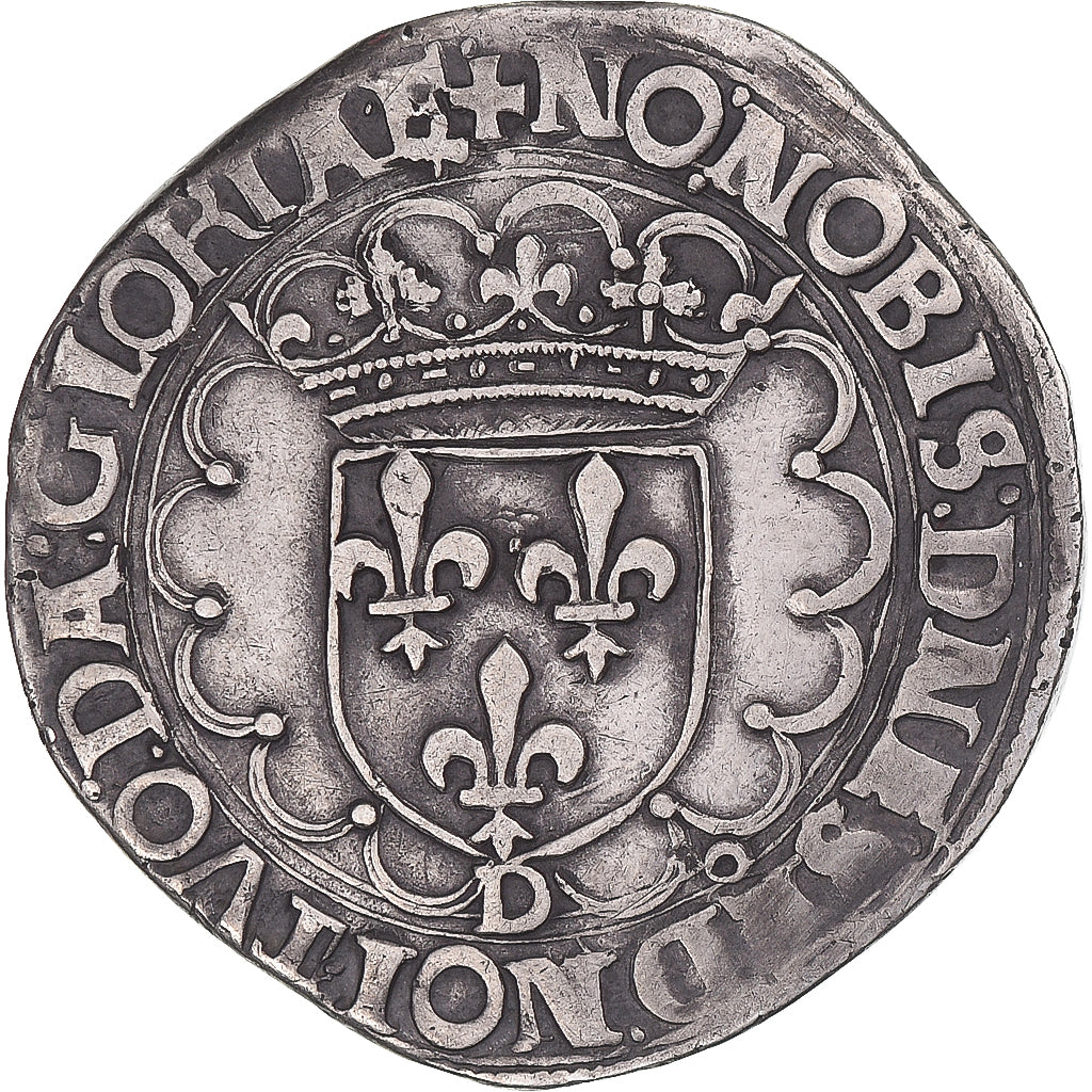 Coin, France, François Ier, Teston, Lyon, 5th type, EF(40-45), Silver