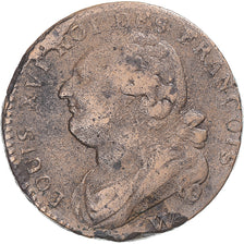 Moeda, França, Louis XVI, 12 deniers françois, 1792, Lille, VF(30-35), Métal