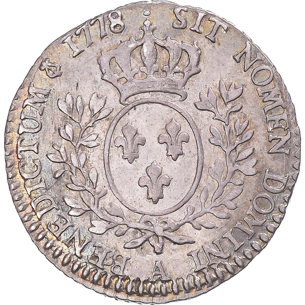 Moneda, Francia, Louis XVI, 1/10 Ecu, 1778, Paris, MBC+, Plata, KM:568.1