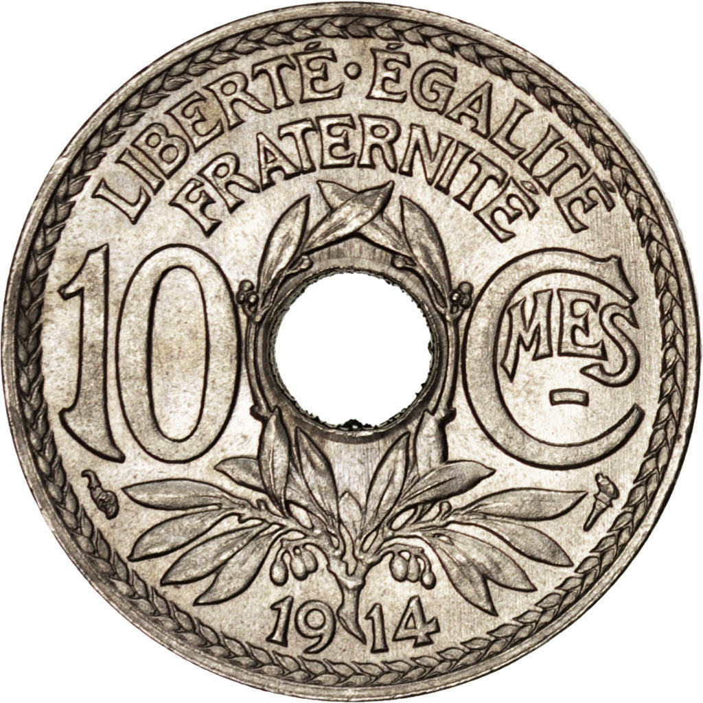 Francia, Lindauer, 10 Centimes, 1914, Paris, PCGS, MS66, FDC, Nichel, KM:866,...