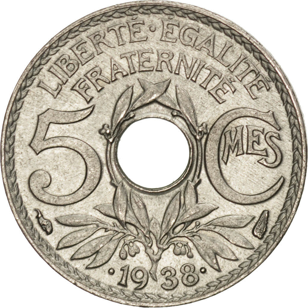Coin, France, Lindauer, 5 Centimes, 1938, Etoile, AU(55-58), Nickel-Bronze