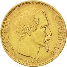 FRANCE, Napoléon III, 10 Francs, 1854, Paris, KM #784.2, AU(55-58), Gold, Gadour