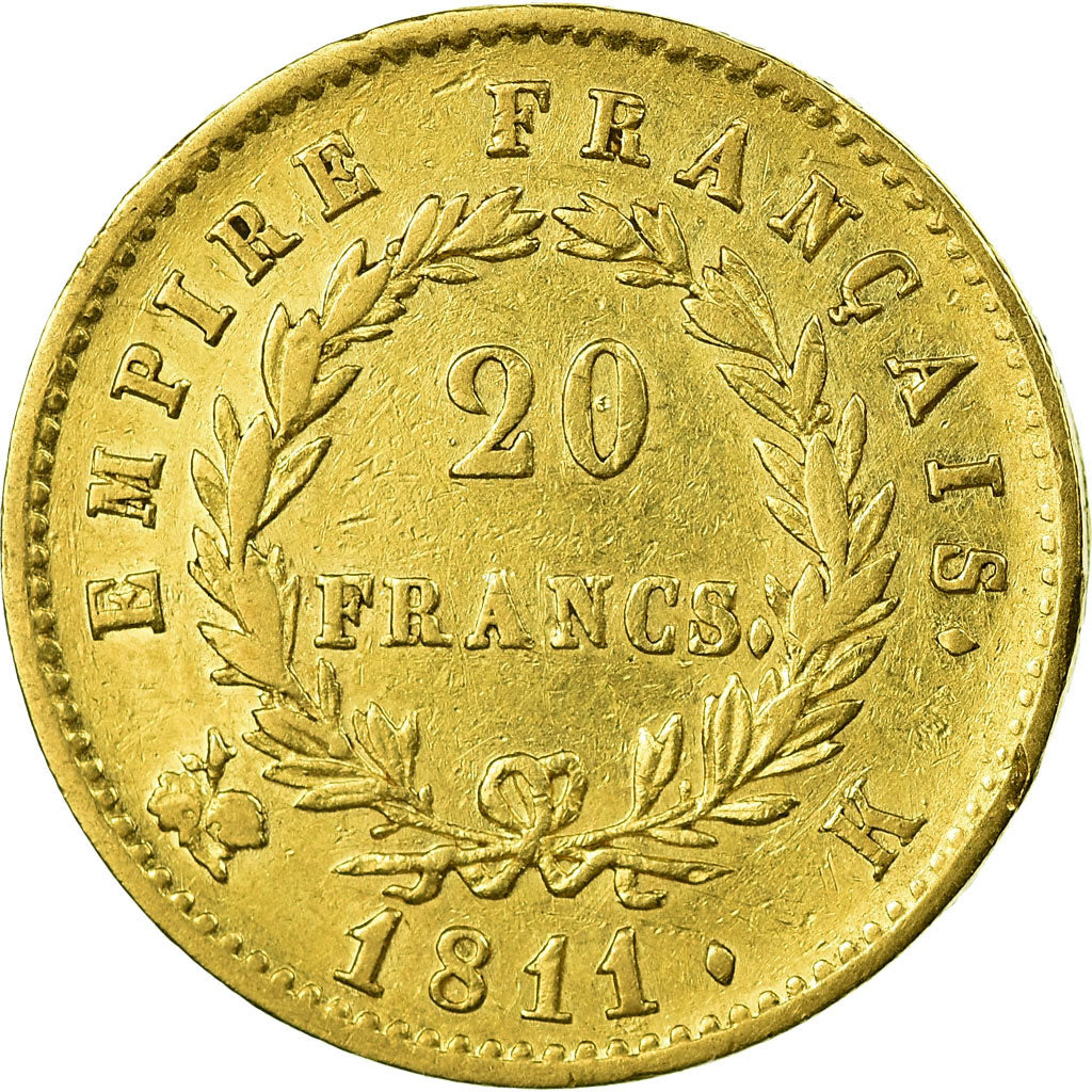 Monnaie, France, Napoléon I, 20 Francs, 1811, Bordeaux, TTB, Or, KM:695.4