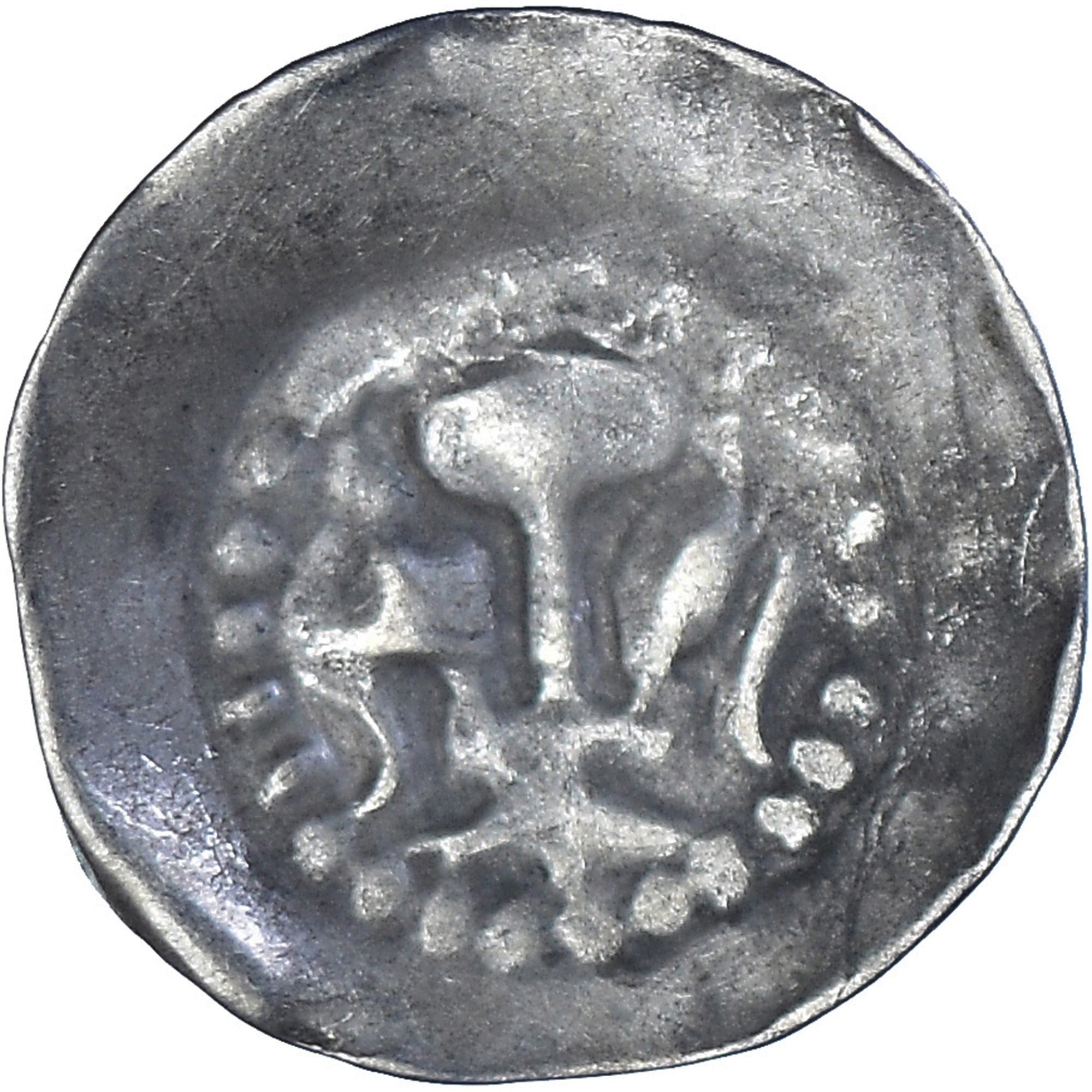 Coin, French state, Alsace, lis pfennig, 14th-15th Centuries, Strasbourg