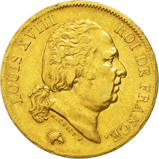 Louis XVIII, 40 Francs or, 1819 W, Lille, KM 713.6