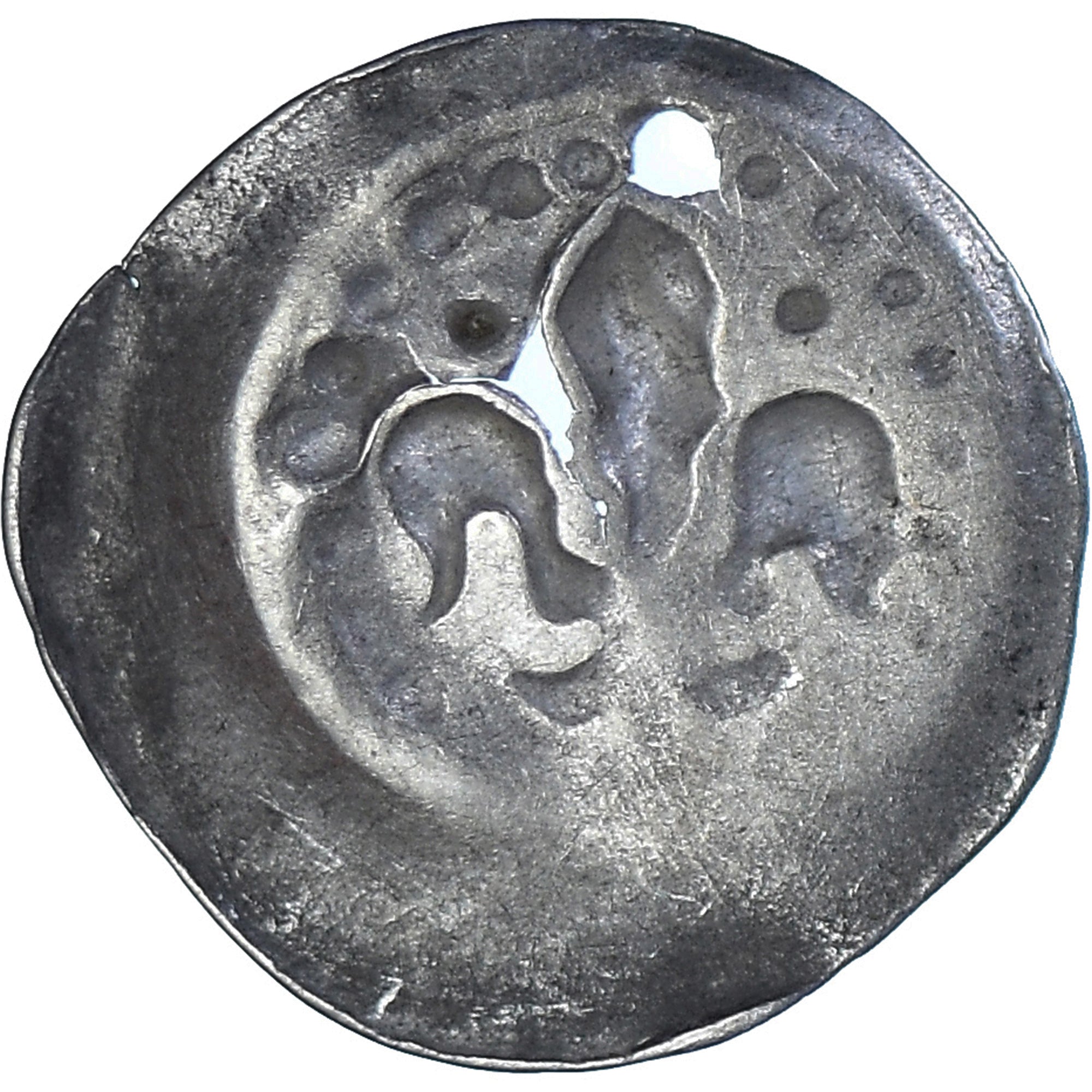 Coin, French state, Alsace, lis pfennig, 14th-15th Centuries, Strasbourg