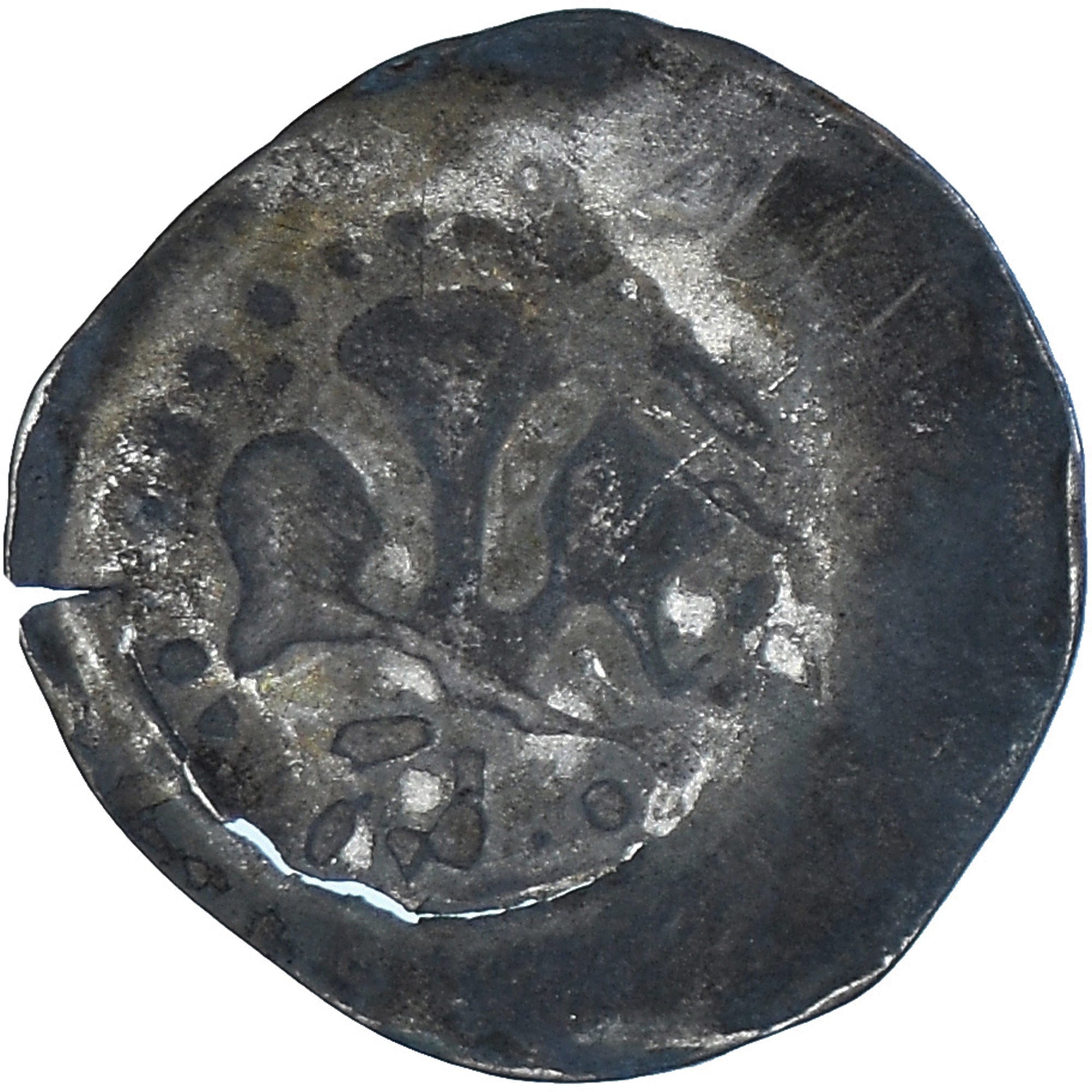 Coin, French state, Alsace, lis pfennig, 14th-15th Centuries, Strasbourg