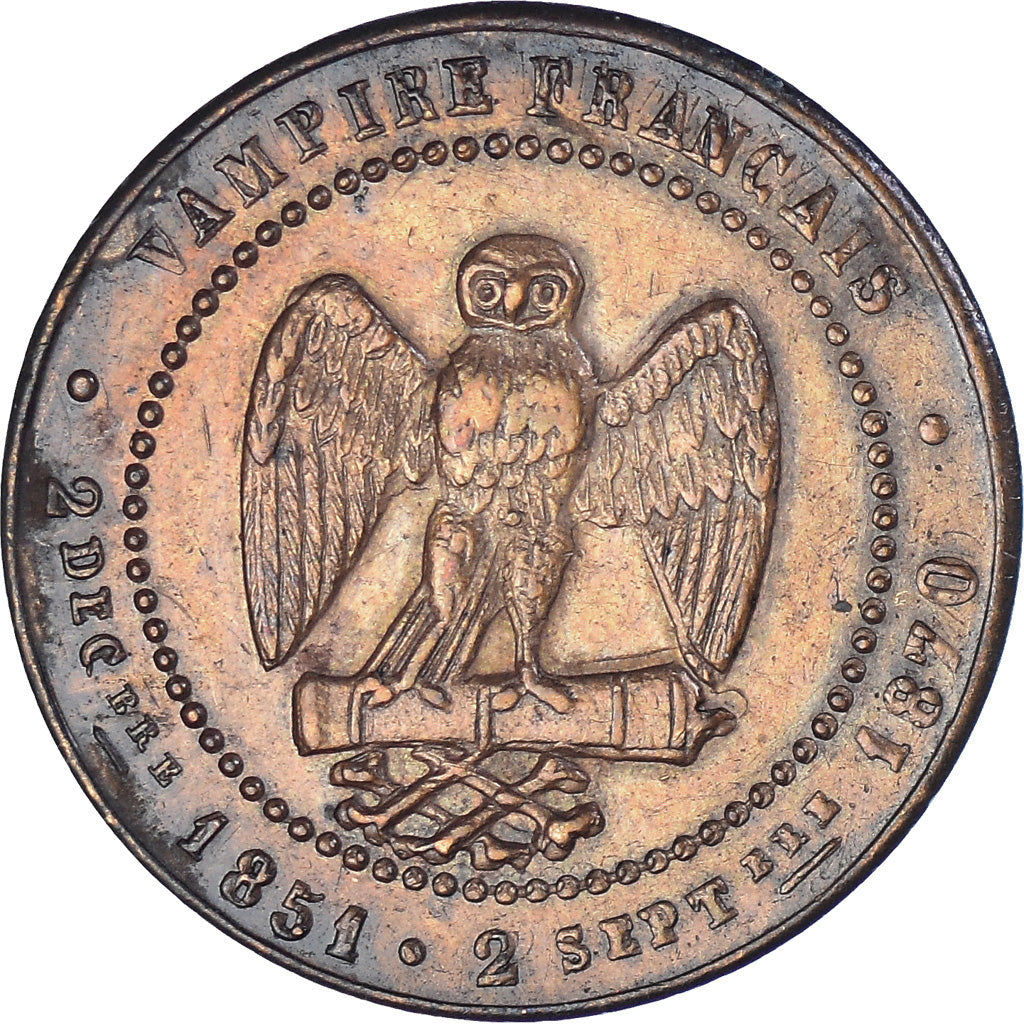 Francja, Monnaie satirique, Napoléon III, 1870, Bataille de Sedan, AU(50-53)
