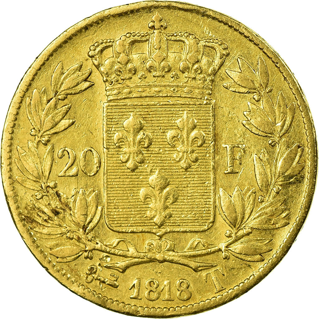 Monnaie, France, Louis XVIII, Louis XVIII, 20 Francs, 1818, Nantes, TB+, Or
